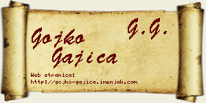 Gojko Gajica vizit kartica